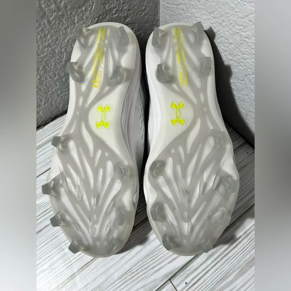 Under Armour Yard Low MT TPU men’s‎ Baseball Cleats shoes white #3025591 size 8